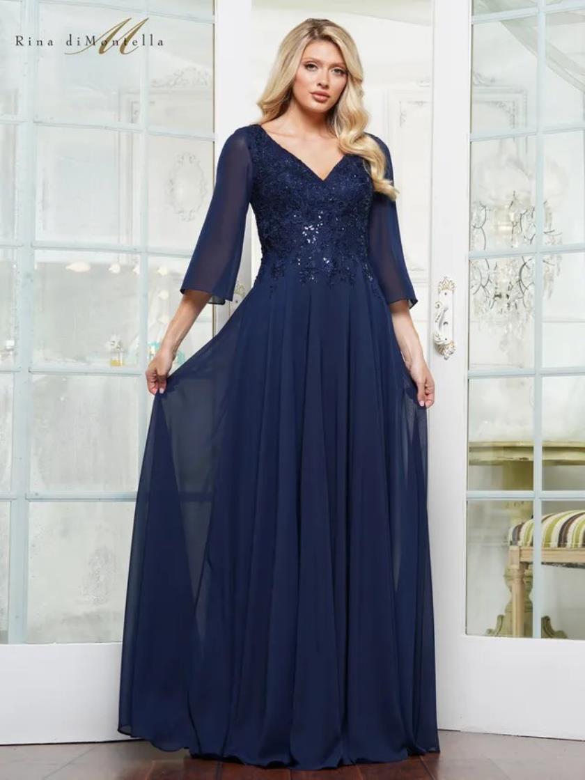 Rina di Montella RD3241 Long Beaded Formal Plus Size Dress