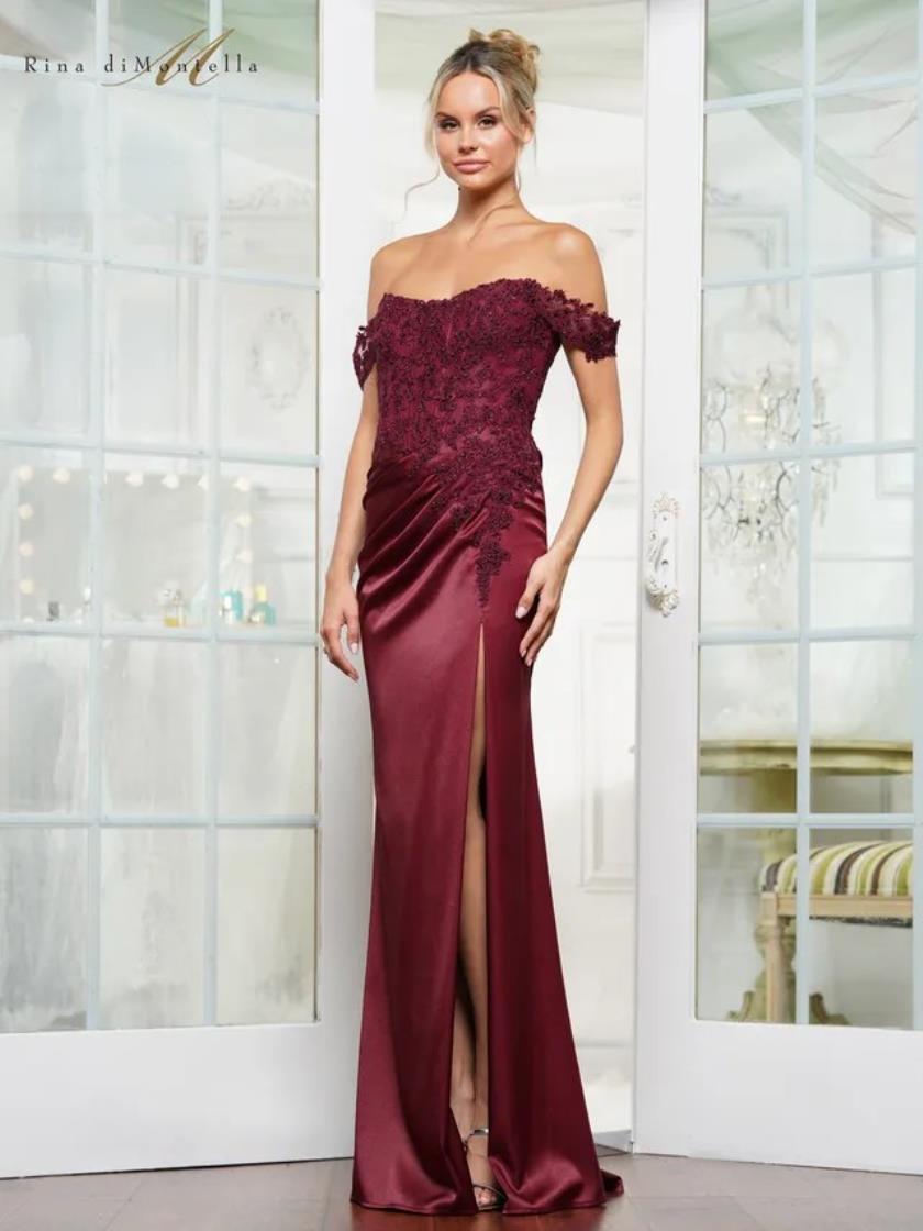 Formal Dresses Long Fitted Evening Formal Dress Wine