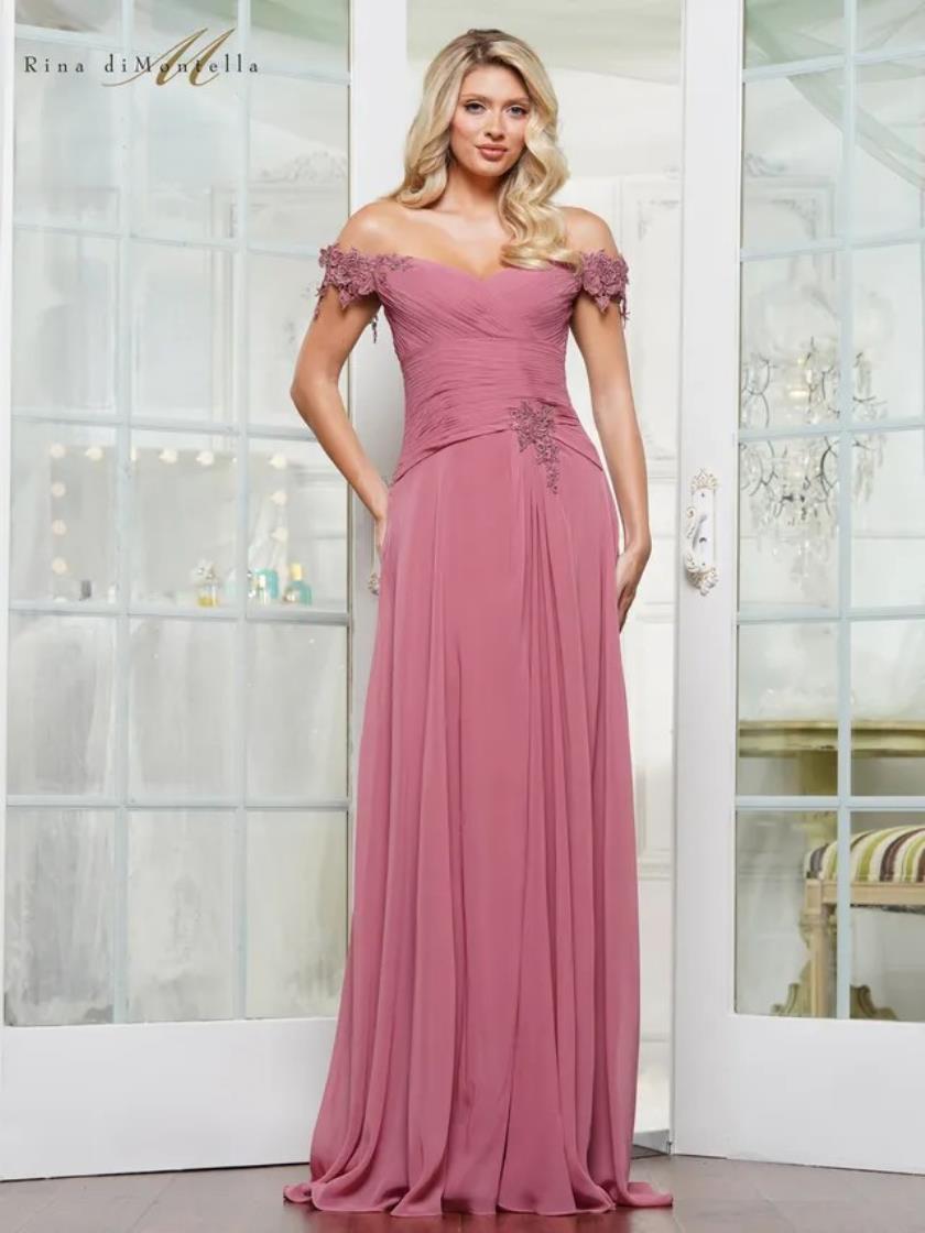 Rina di Montella RD3255 Long A Line Formal Plus Size Dress