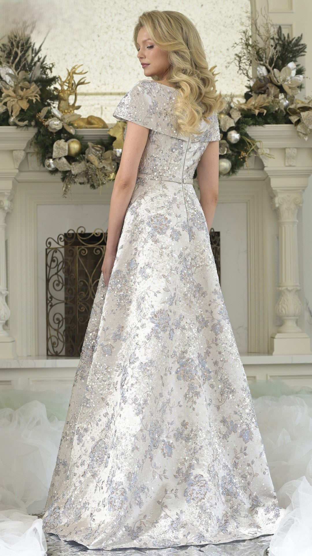 Formal Dresses Beaded Long Formal Evening A Line Dress Blue Multi