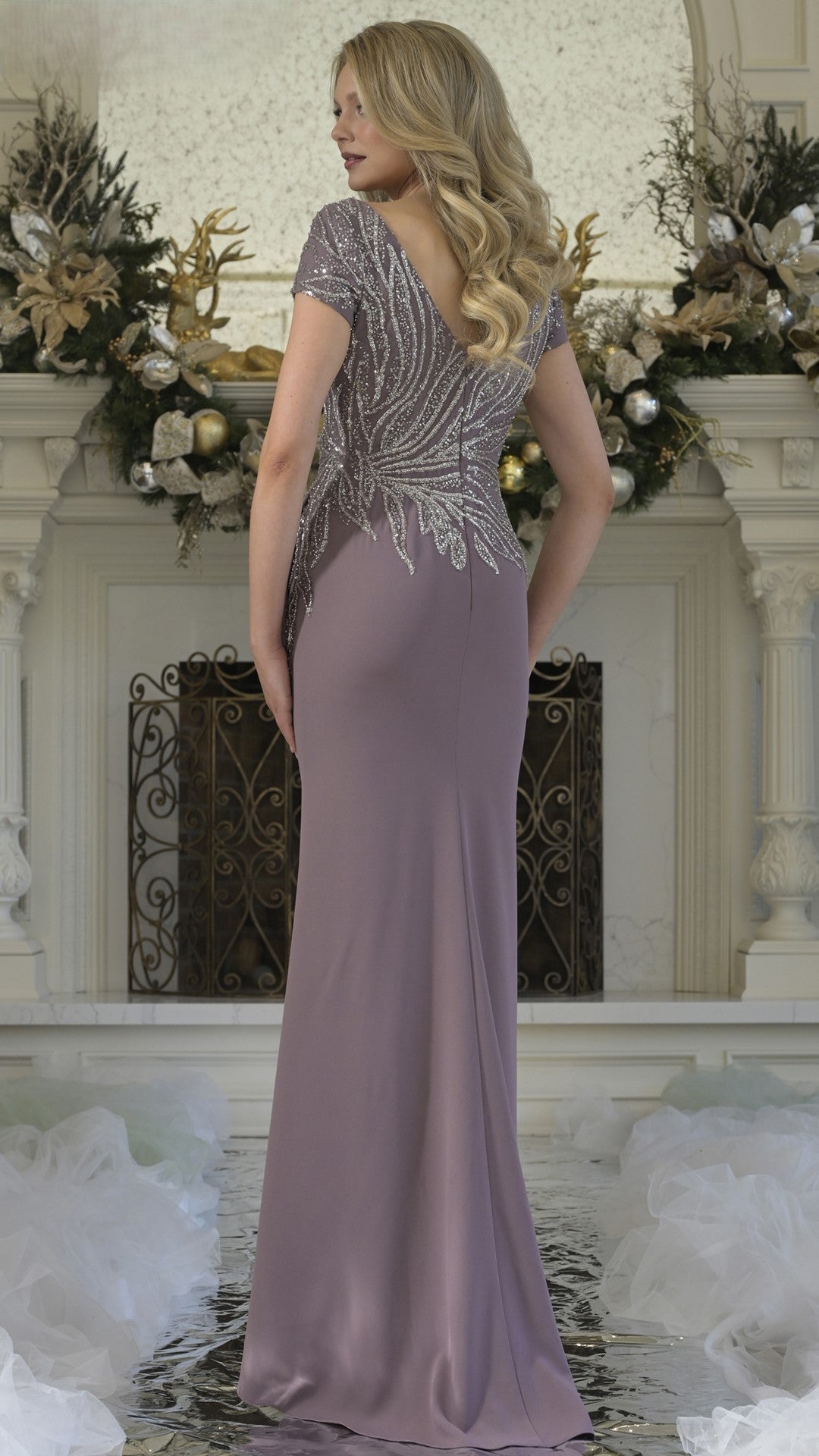 Mother of the Bride Dresses Long Formal Ruffle Evening Mother of the Bride Dress Victorian Lilac
