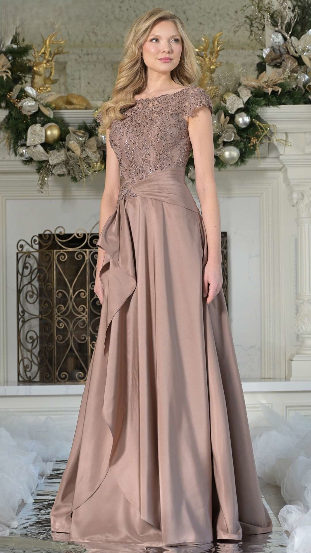 Mother of the Bride Dresses Long Formal A Line Mother of the Bride Dress Mocha 