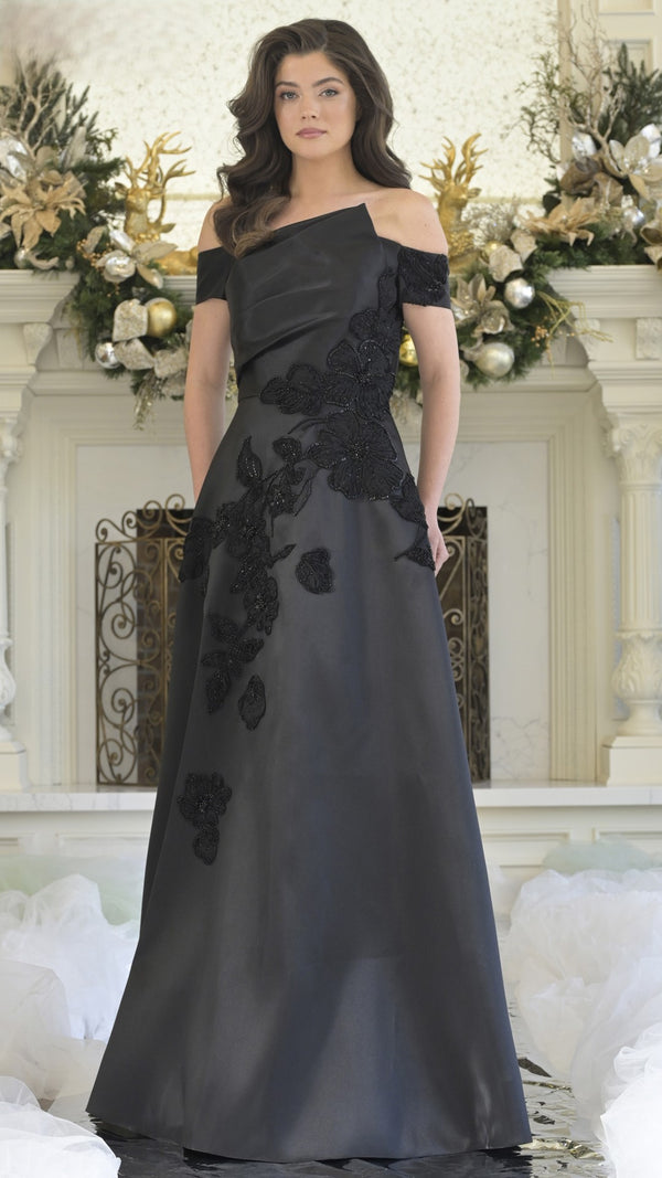 Rina di Montella RD3344 Long Evening Formal Pleated Dress