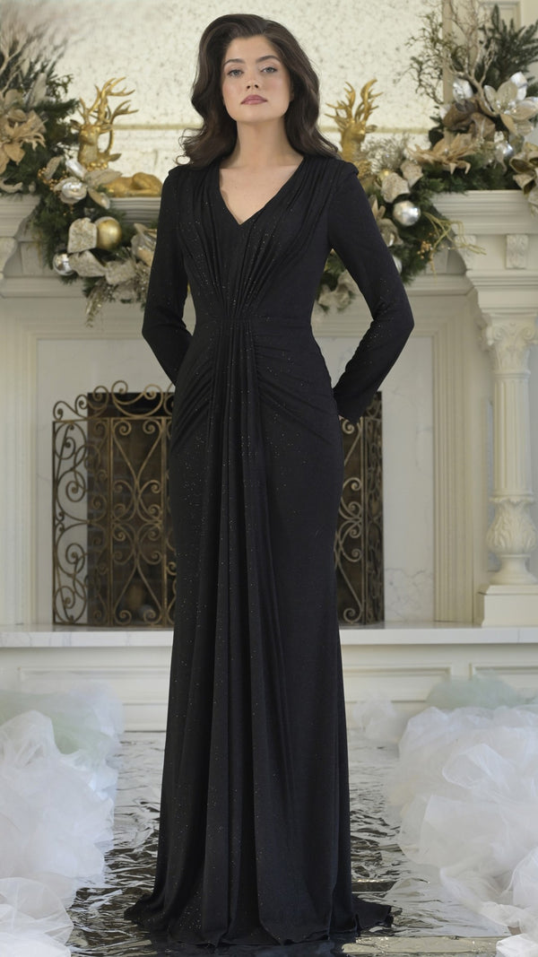 Rina di Montella RD3348 Pleated Long Mother of the Bride Dress