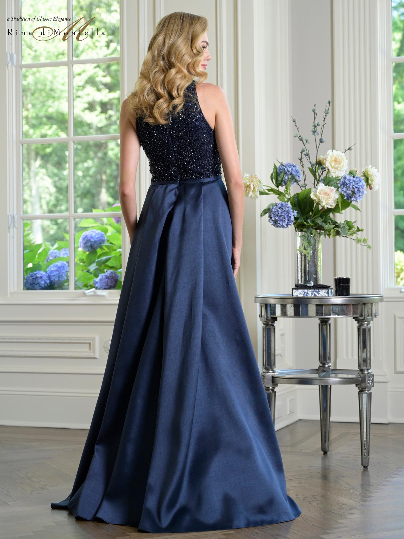 Formal Dresses Formal Beaded Evening Long Prom Dress Navy