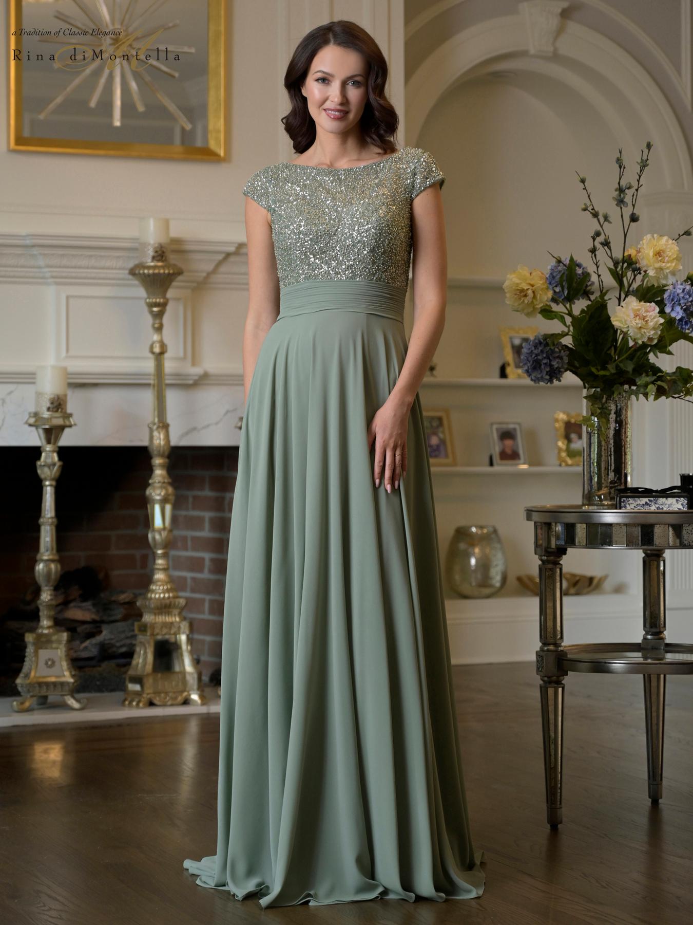 Formal Dresses Long Formal Beaded Evening Prom Dress Sage