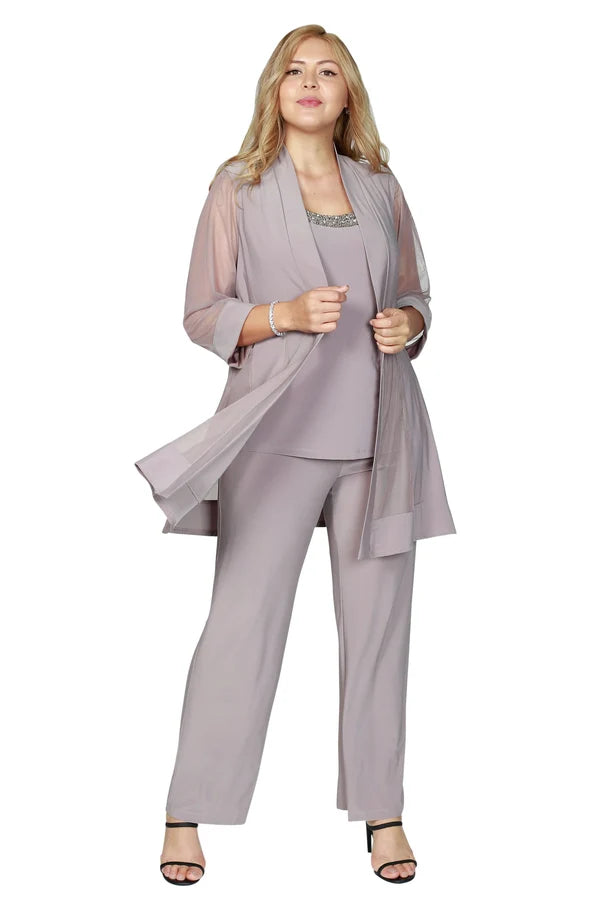 Mother Of The Bride Pant Suit Plus Size R&M Richards 8764W