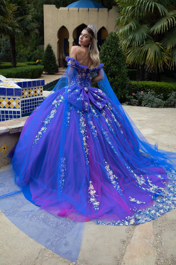 Quinceniera Dresses Glitter Long Ball Gown Quinceanera Dress Royal Blue