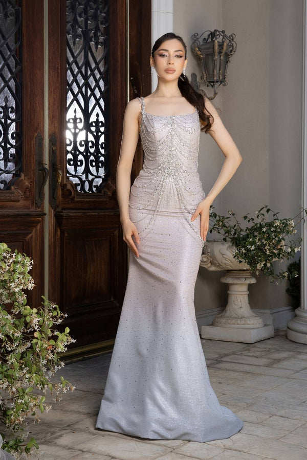 Scoop Floor-Length Sequin Prom Mermaid Trumpet May Queen RQ8220