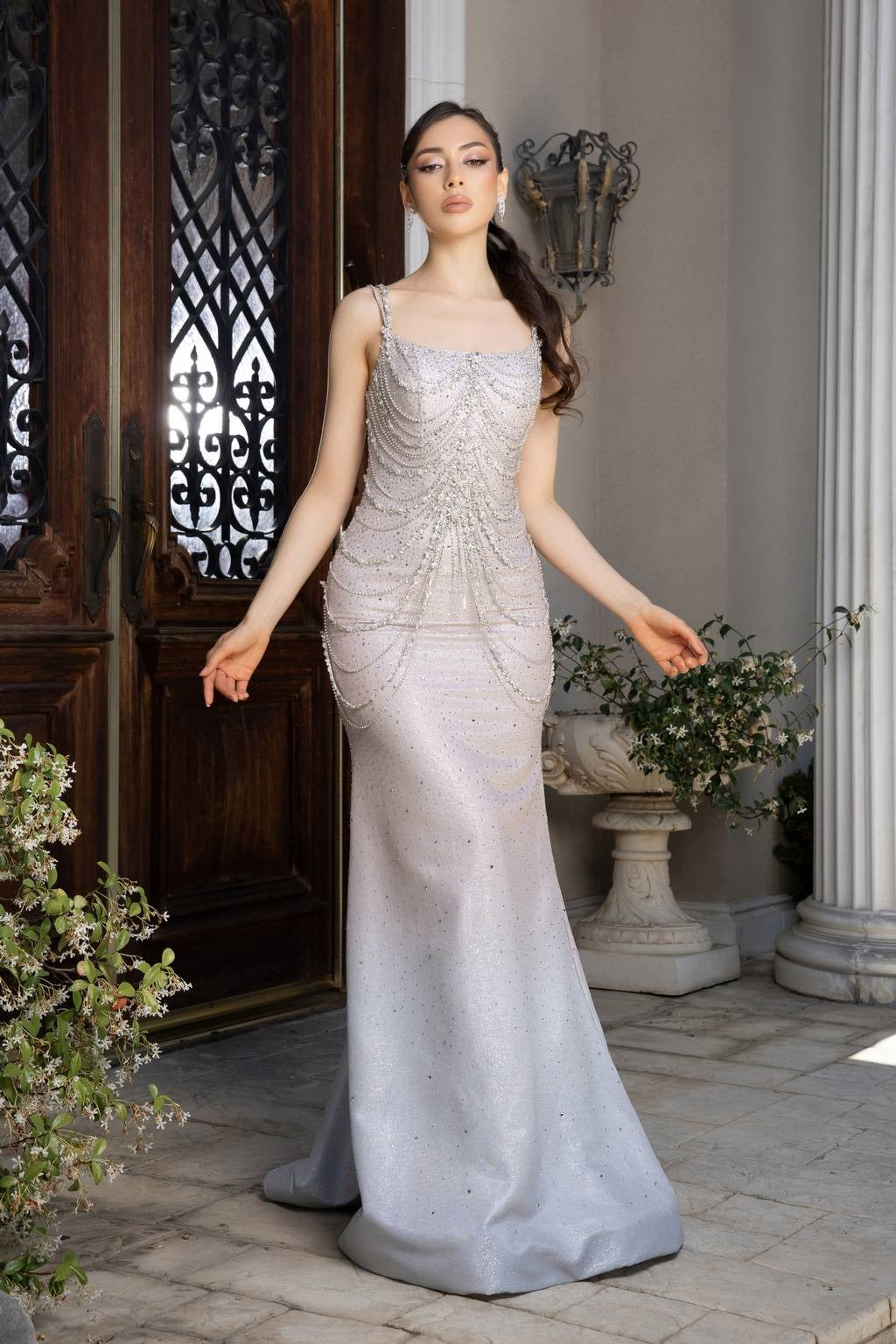 Scoop Floor-Length Sequin Prom Mermaid Trumpet May Queen RQ8220