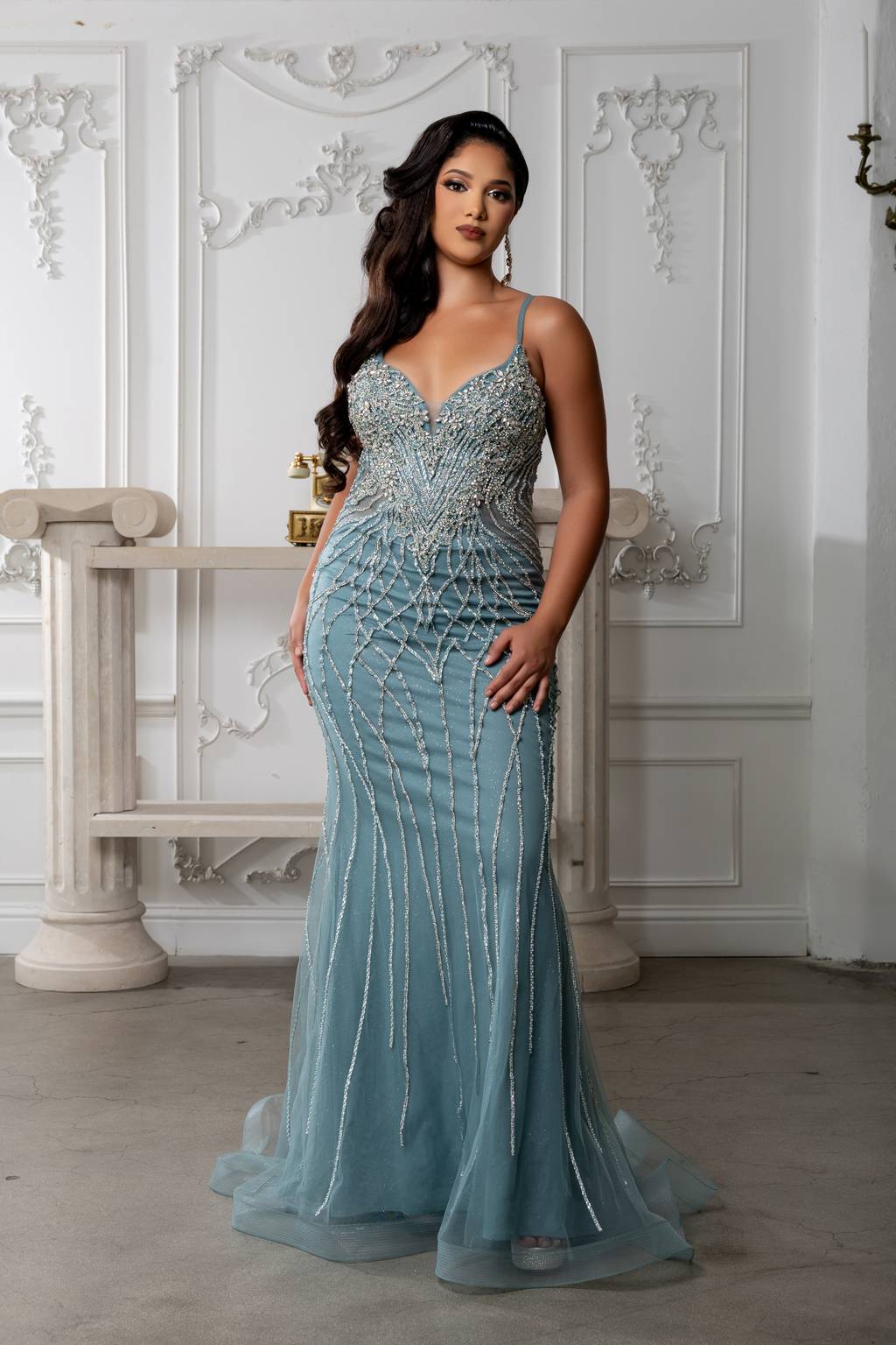 Sweetheart Floor-Length Tulle Prom Mermaid Dress May Queen RQ8226