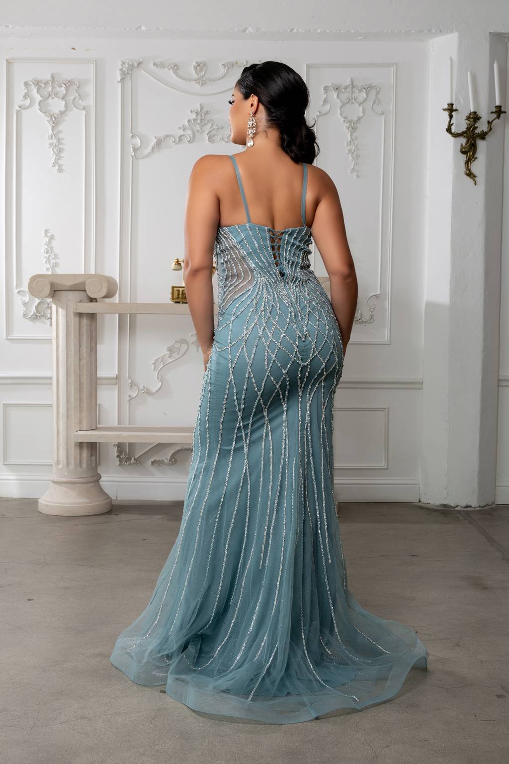 Sweetheart Floor-Length Tulle Prom Mermaid Dress May Queen RQ8226