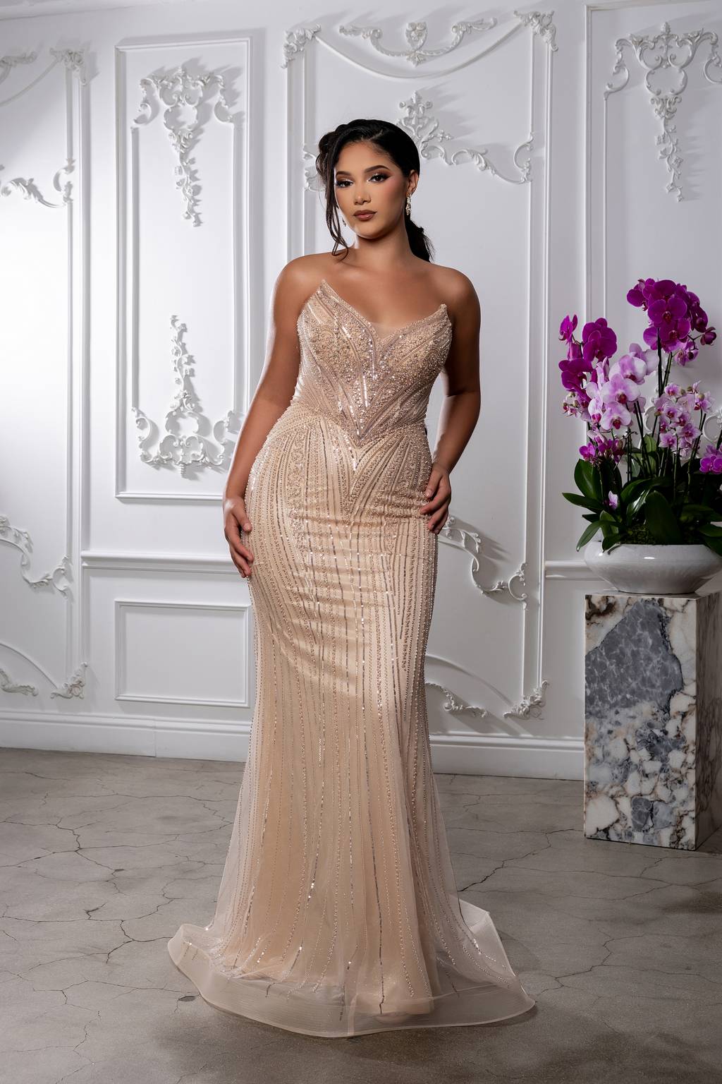 Sweetheart Floor-Length Tulle Prom Mermaid Dress May Queen RQ8228