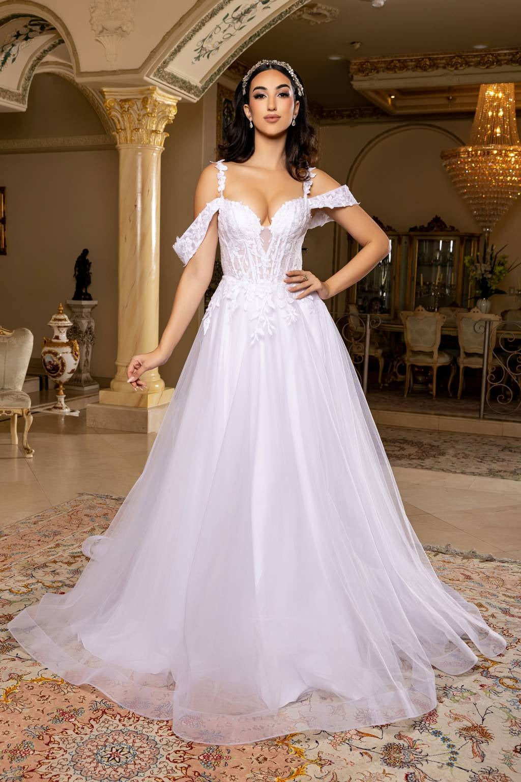 Sweetheart Floor-Length Tulle Bridal Dress A-Line May Queen RQ8272