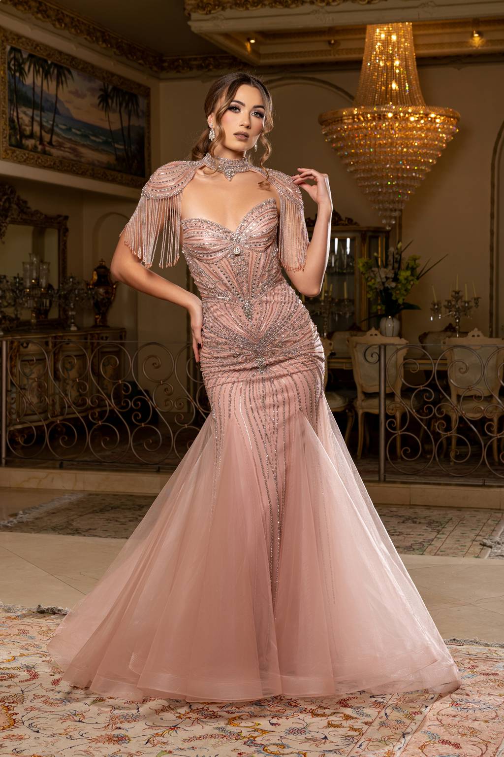 Sweetheart Floor-Length Tulle Prom Mermaid Dress May Queen RQ8276