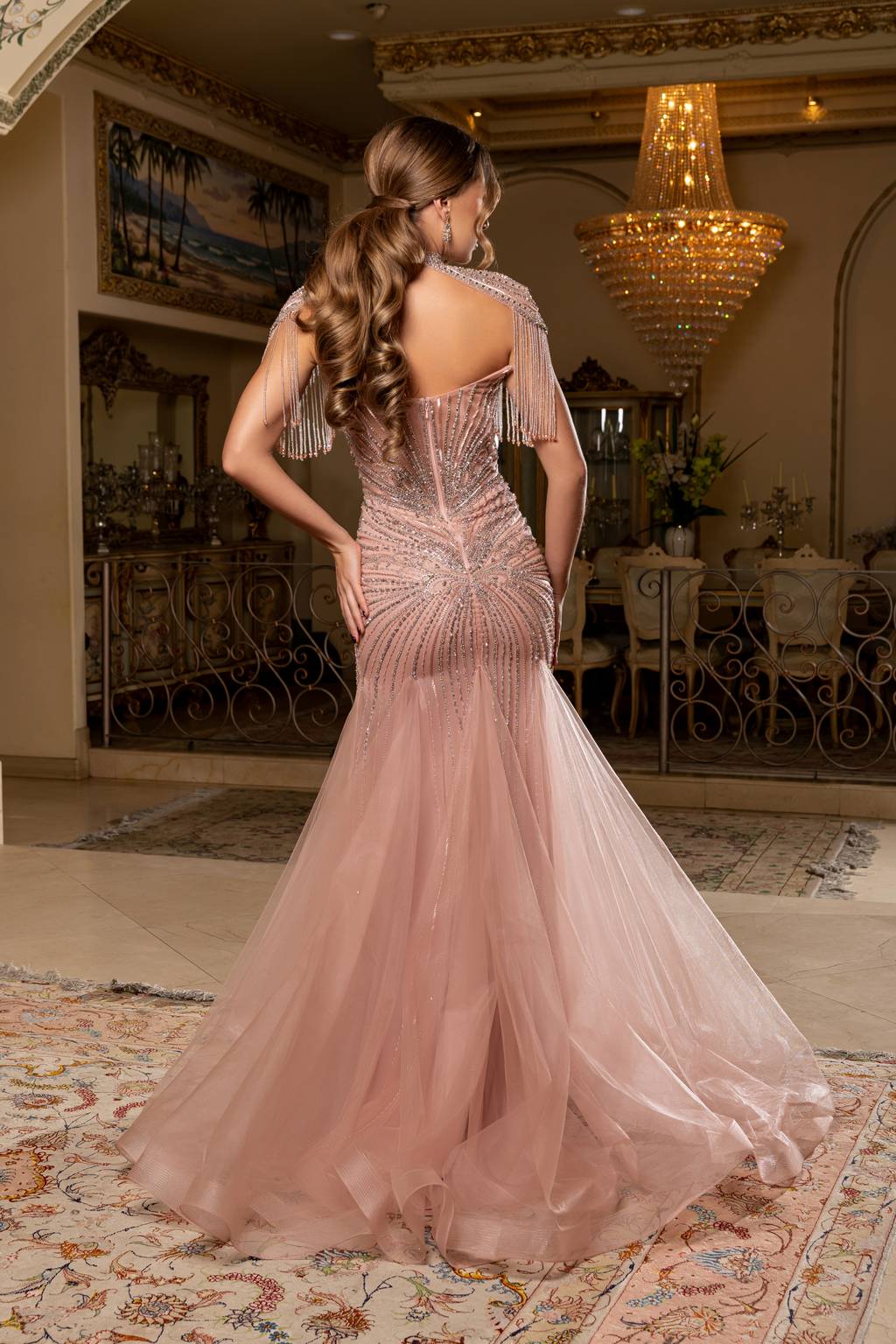 Sweetheart Floor-Length Tulle Prom Mermaid Dress May Queen RQ8276