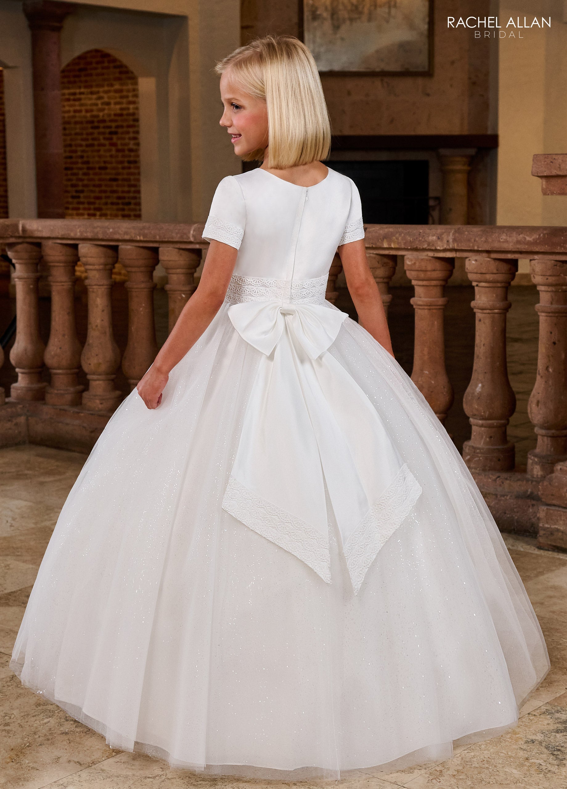 Rachel Allan RB9172 Glitter Long Ball Gown Flower Girl Dress