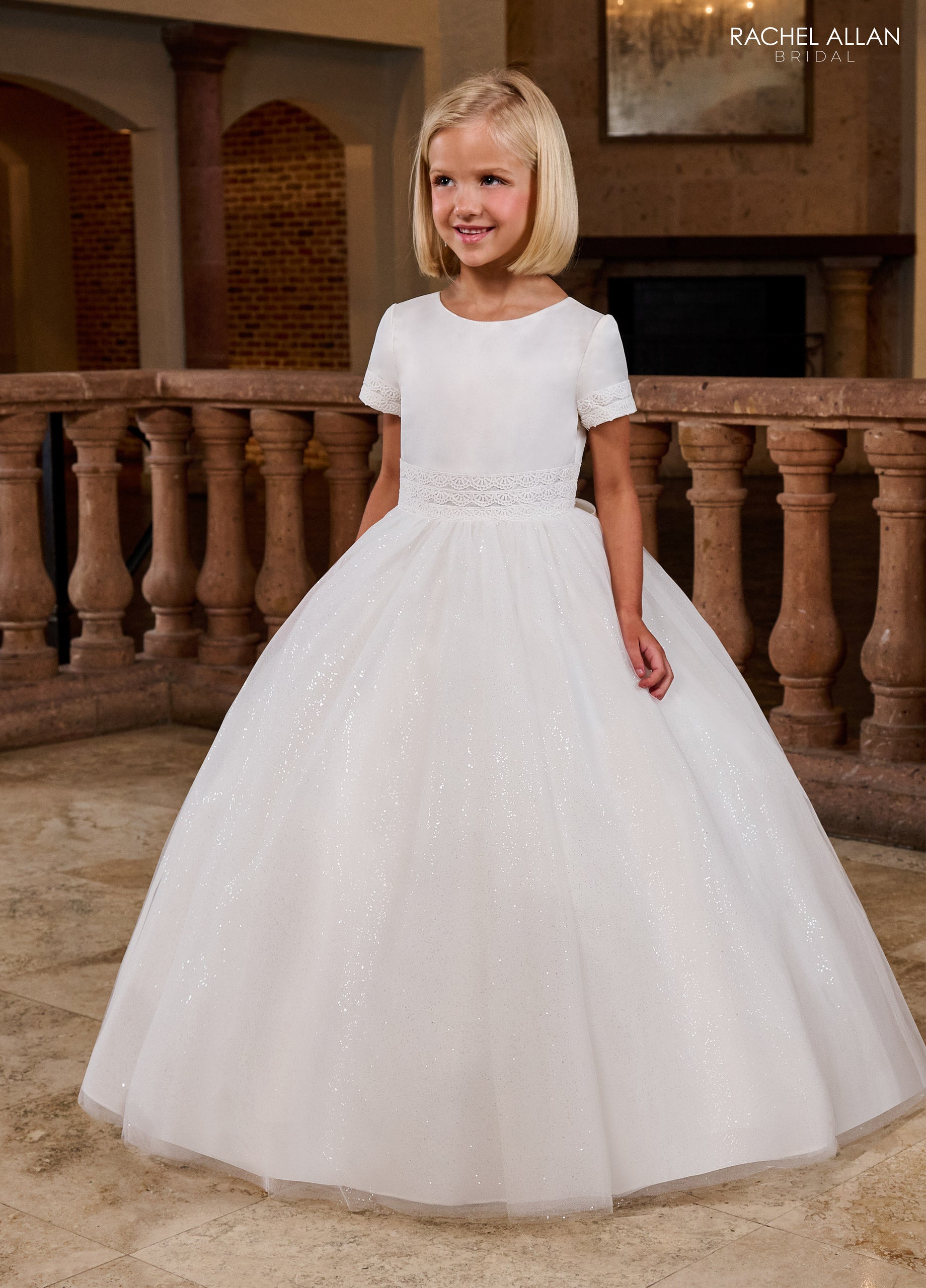 Rachel Allan RB9172 Glitter Long Ball Gown Flower Girl Dress