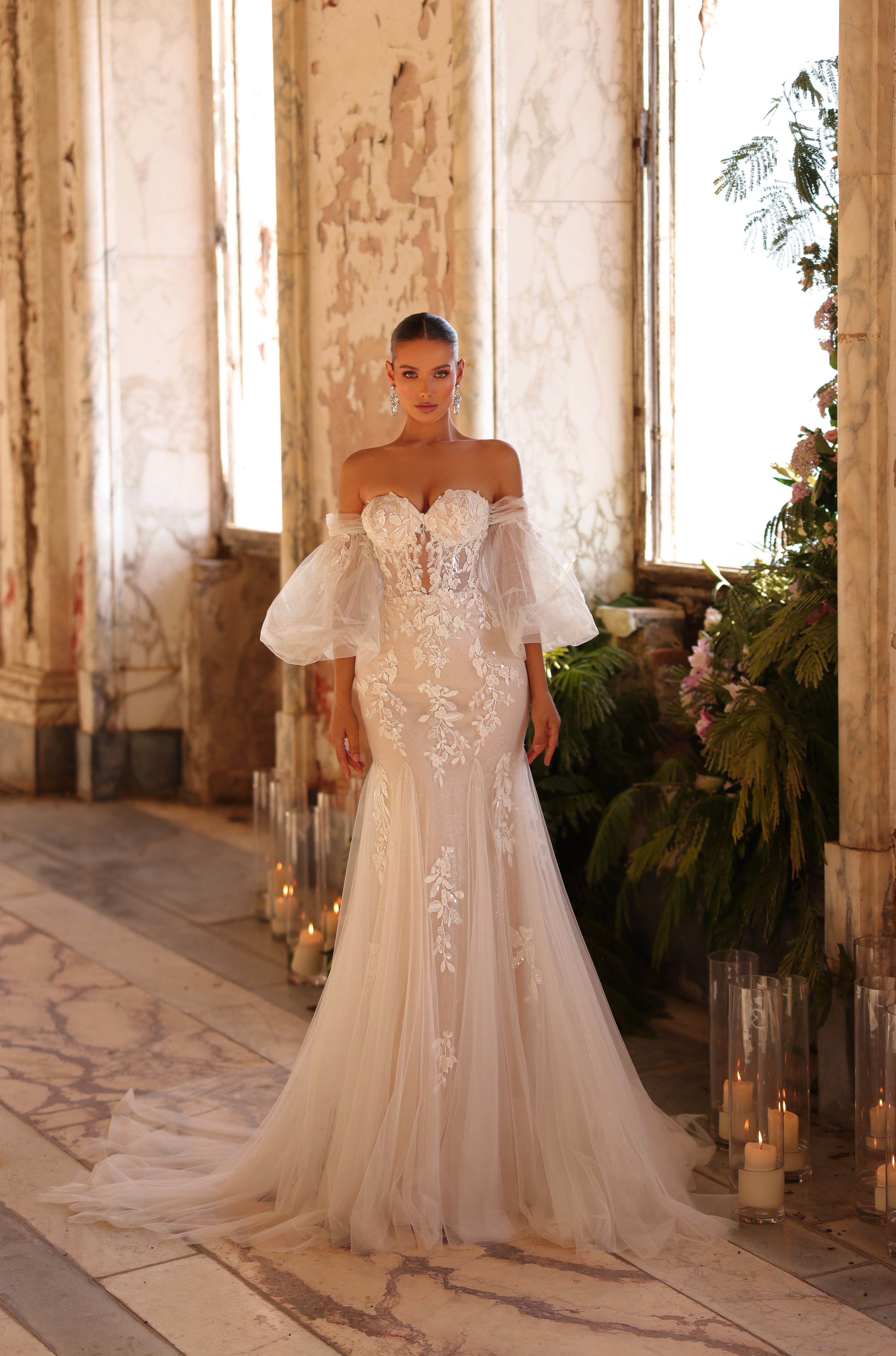 Long Fitted Corset Mermaid Wedding Bridal Dress Amarra 89137 – The Dress Outlet