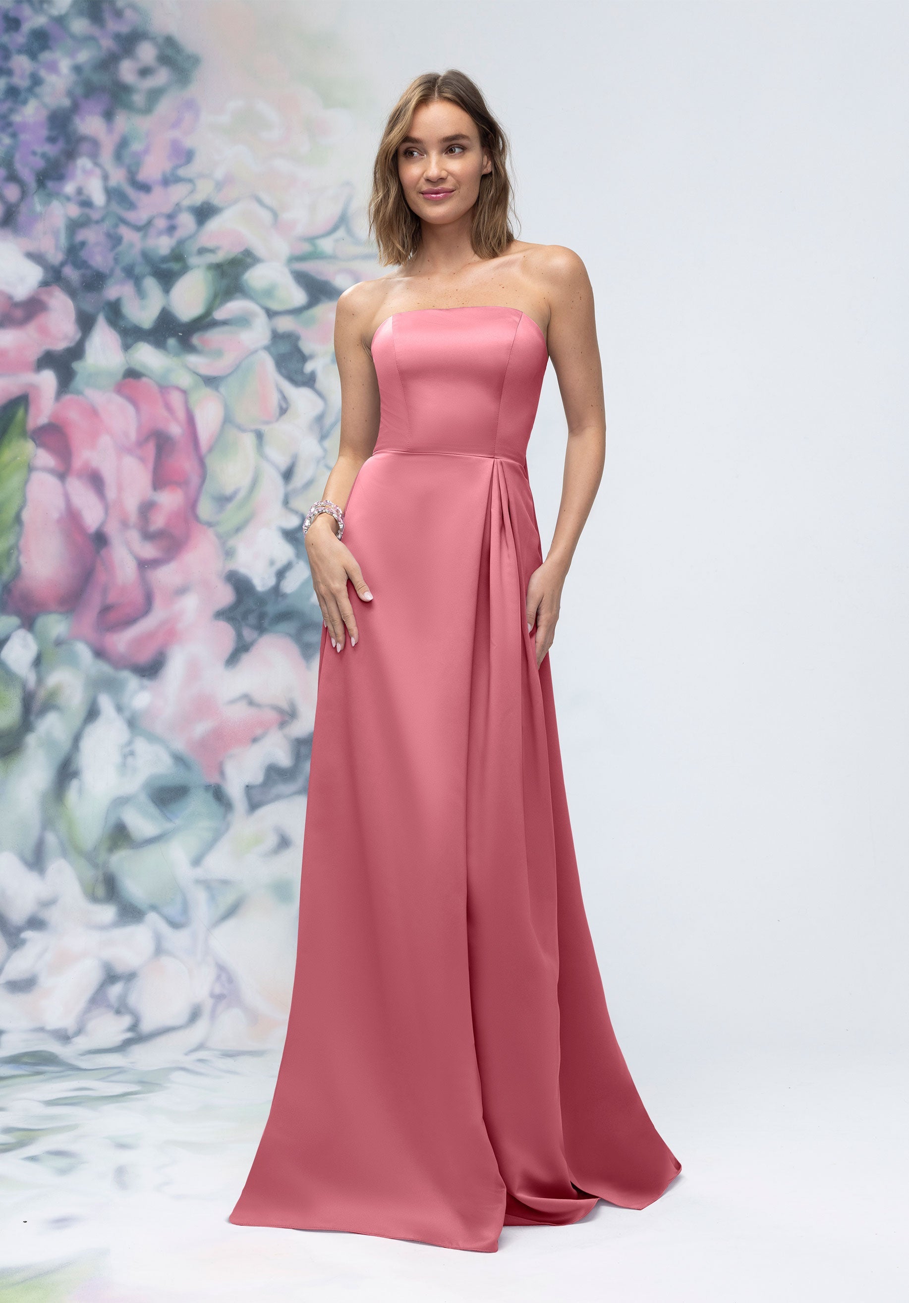 Formal Dresses Long Evening Formal Dress Rosewood-Satin-3030014-Pleated