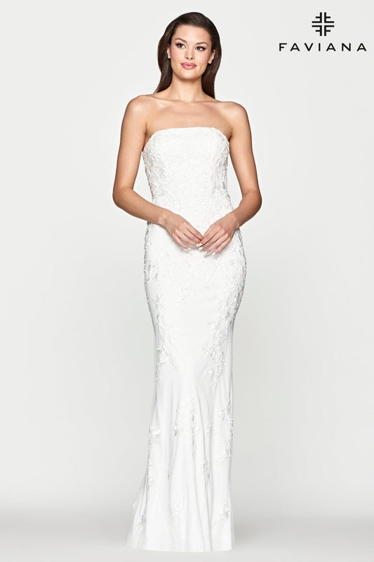 Wedding Dresses Long Simple Fitted  Lace Wedding Dress Ivory