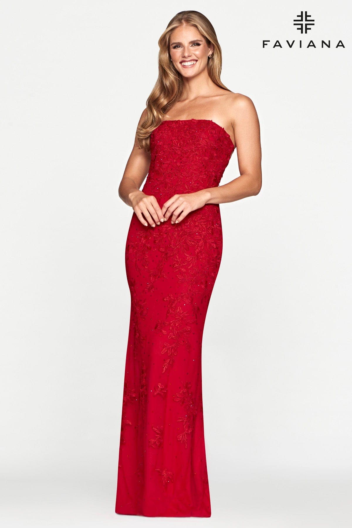 Prom Dresses Prom Fitted Long Formal Lace Dress Red