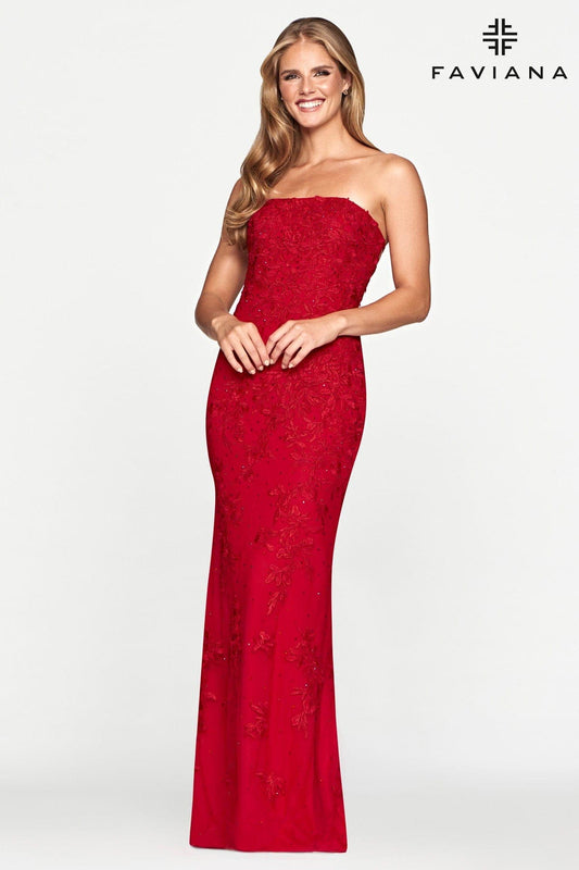 Prom Dresses Prom Fitted Long Formal Lace Dress Red