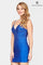 Cocktail Dresses Short Homecoming Fitted Cocktail Beaded Dress Royal
