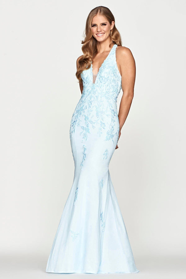 Faviana S10635 Long Beaded Formal Mermaid Prom Dress