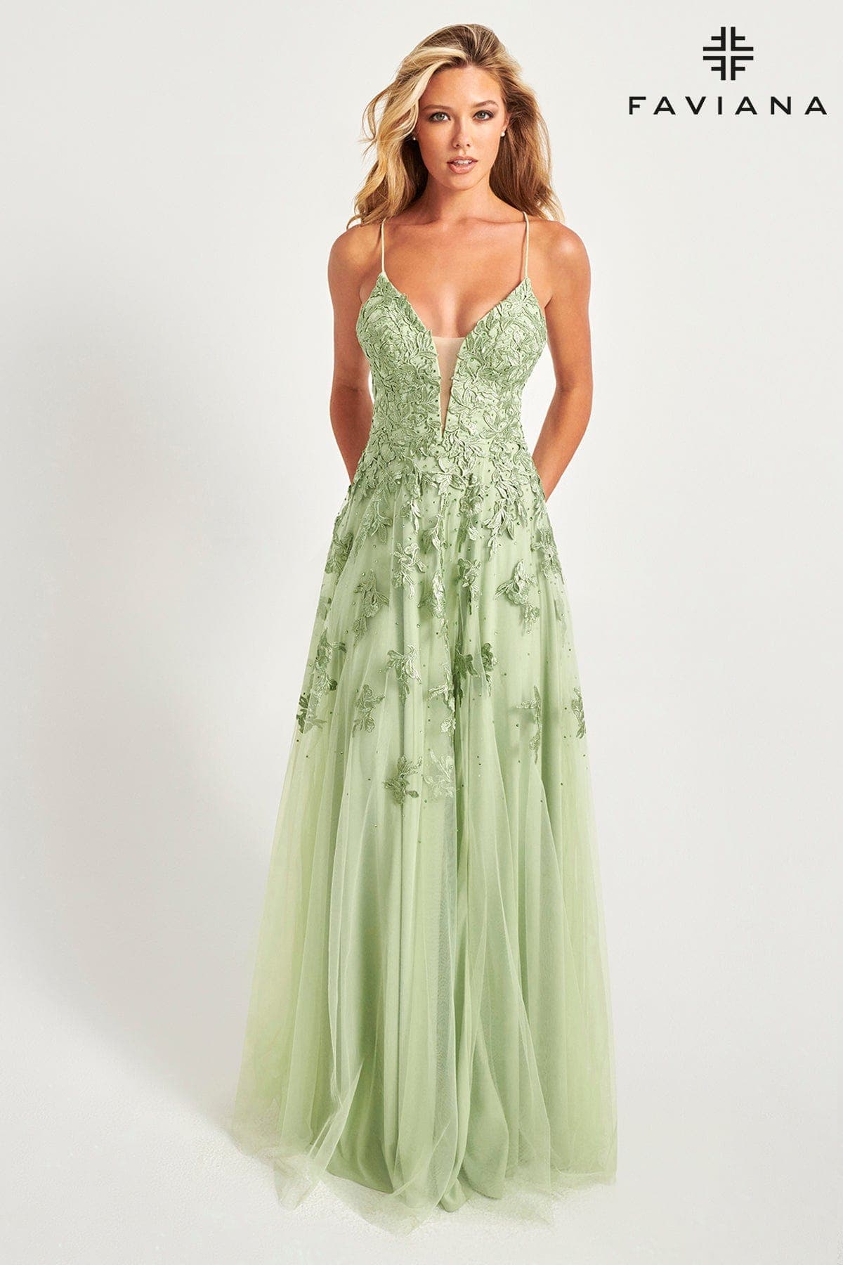Prom Dresses Long A Line Prom Dress Sage