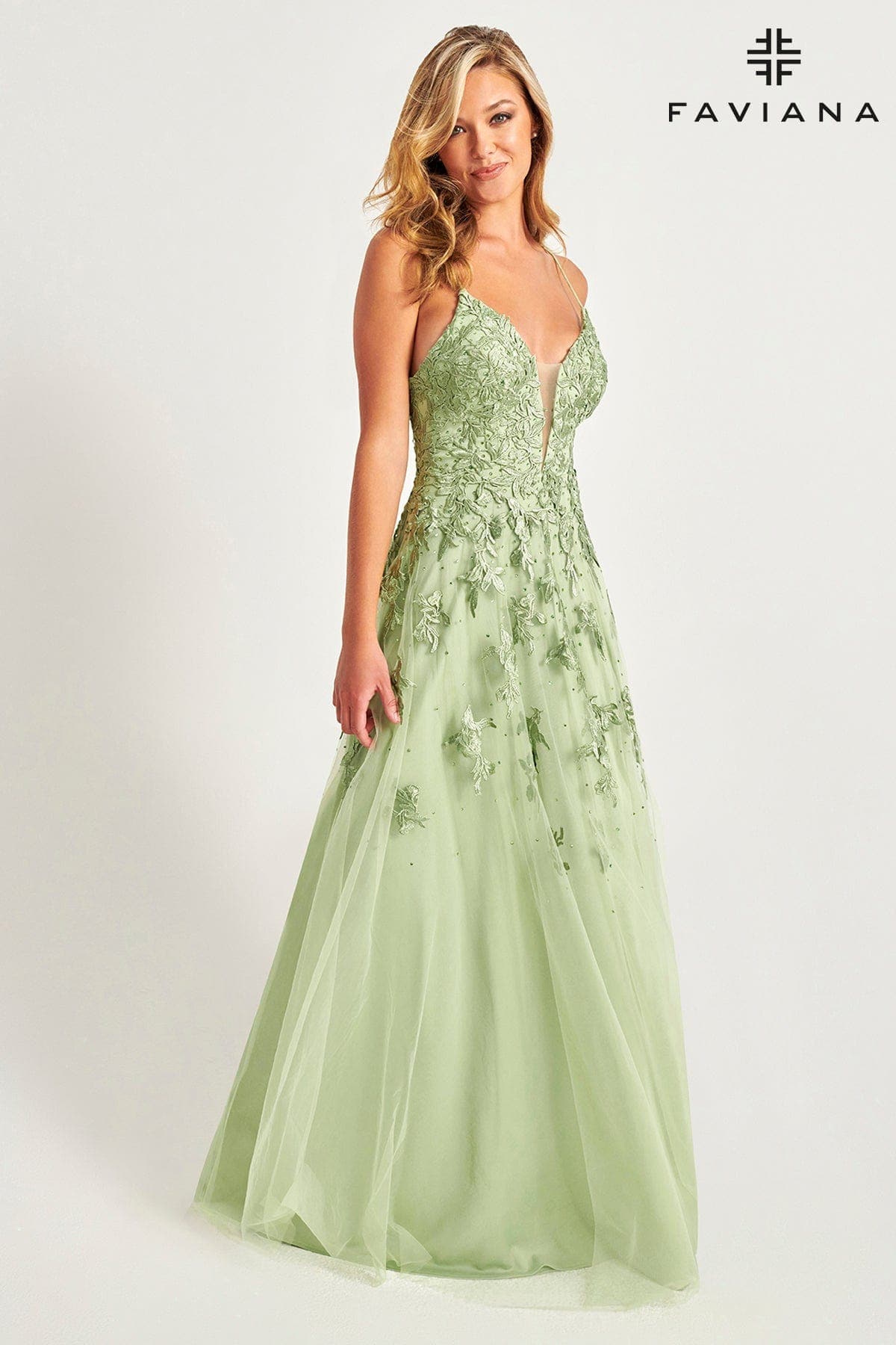 Prom Dresses Long A Line Prom Dress Sage