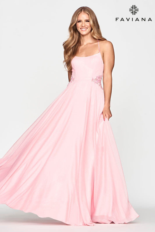 Prom Dresses Glitter Long Formal A Line Prom Dress Light Pink