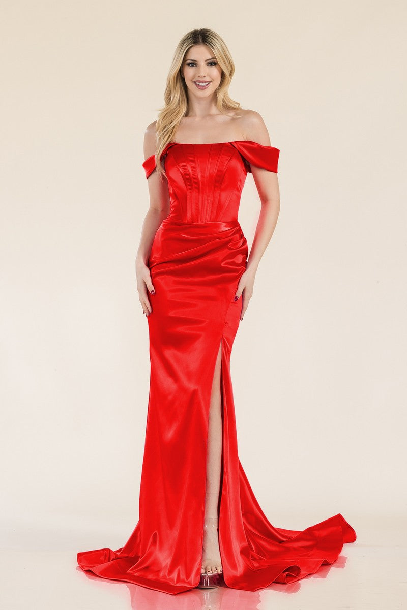 Prom Dresses Long Fitted Formal Prom Dress Red