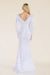 Formal Dresses Long Sleeve Formal Prom Sequin Dress White