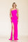 Prom Dresses Fitted Long High Slit Formal Prom Dress Fuchsia