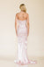 Prom Dresses Formal Fitted Long Slit Prom Dress Blush Pink