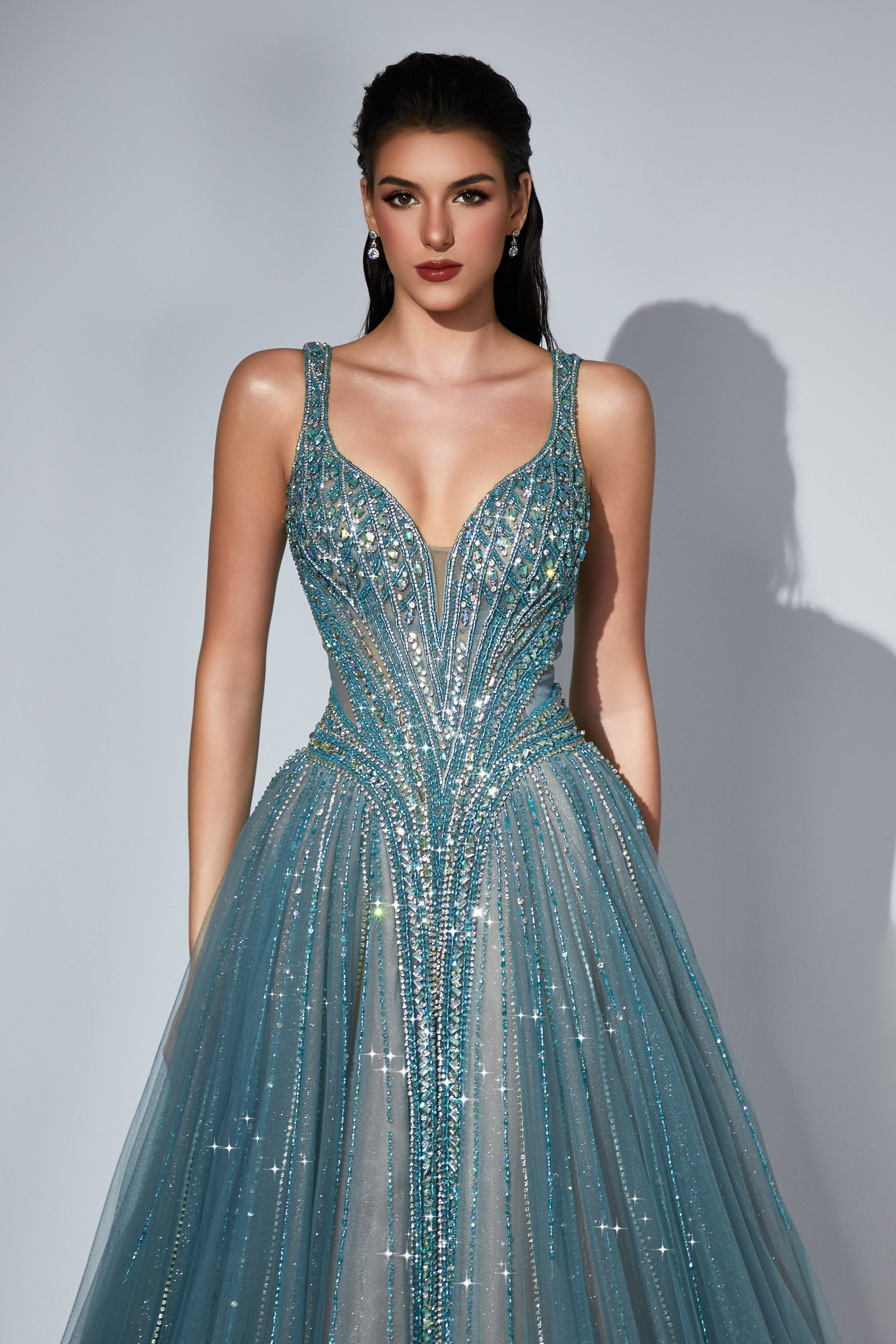 Sweetheart Floor-Length Tulle Prom Mermaid Luscious Delia LD11533 Pre Order