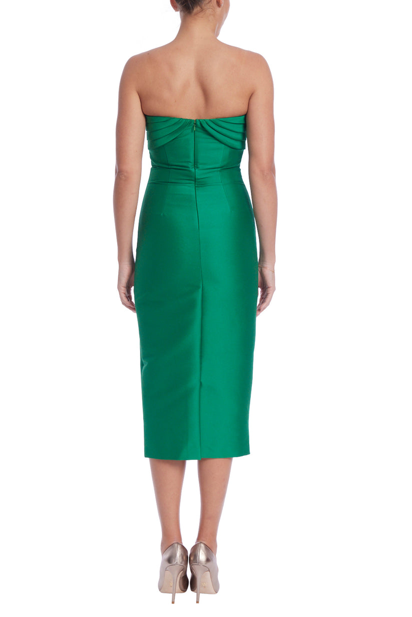 Badgley Mischka SC4287 Fitted Short Midi Cocktail Dress