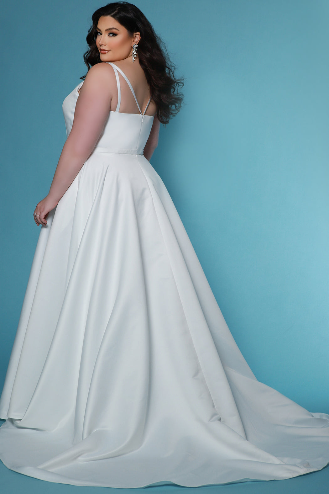 Sydneys Closet SC5313 Bridal Gown Long A Line Wedding Dress