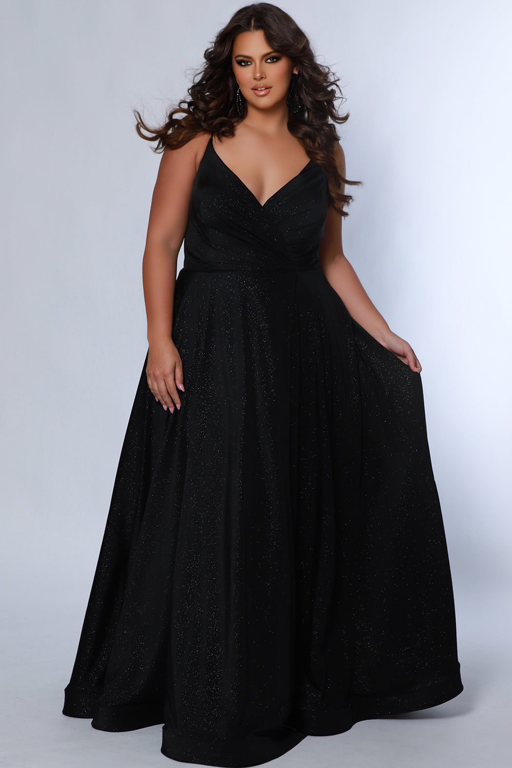 Sydney Closet SC7375 Prom Long A Line Formal Pocket Plus Size Dress
