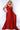 Plus Size Dresses Plus size Fitted Long Formal Pleated Prom Dress Burgundy