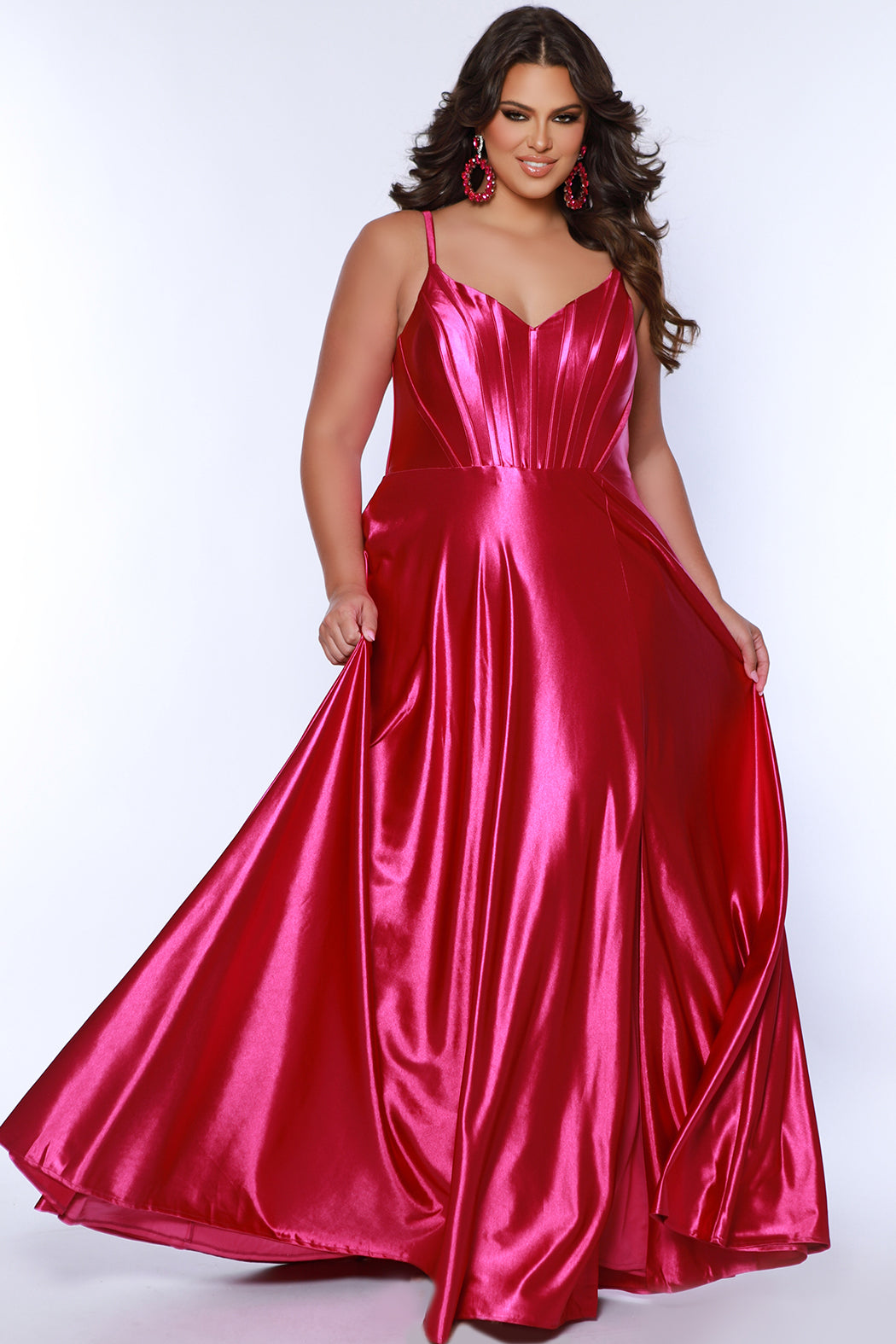Sydney Closet SC7380 Plus Size A Line Corset Formal Prom Dress