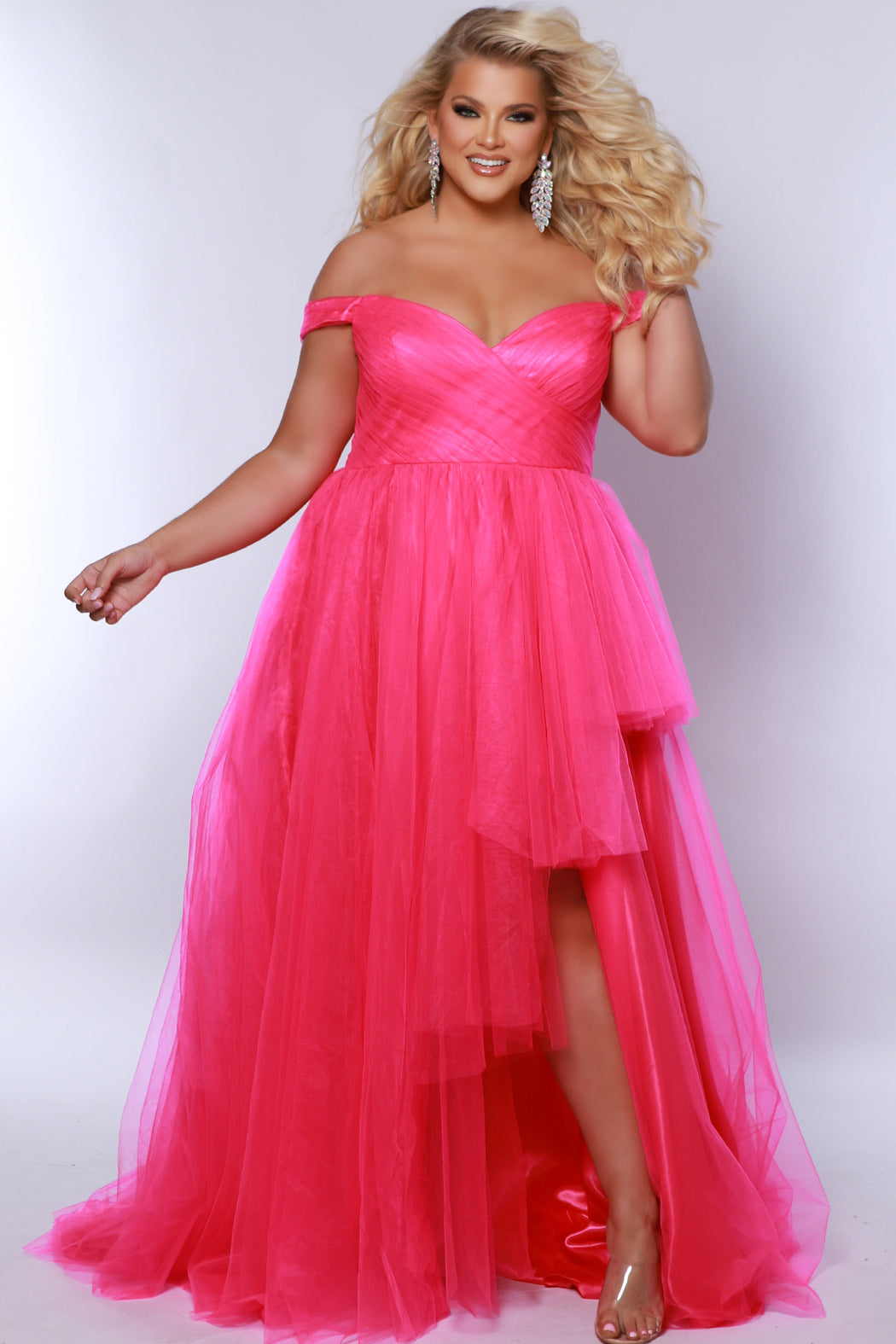 Sydney Closet SC7388 A Line High Low Plus Size Prom Dress
