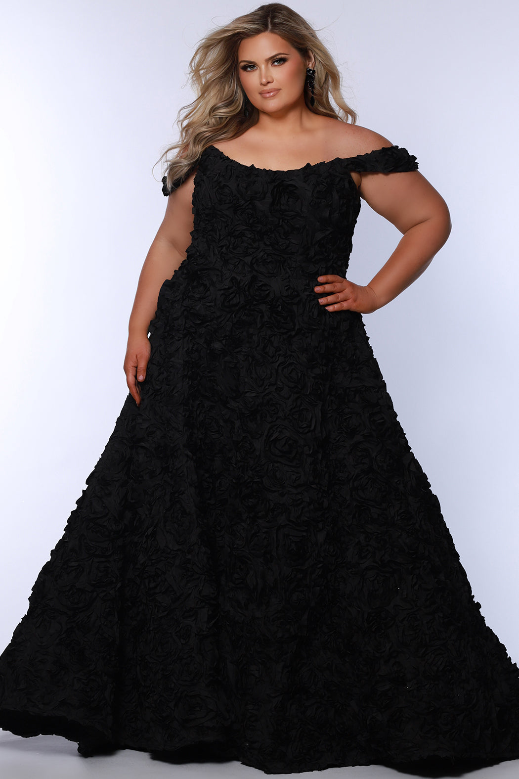 Sydneys Closet SC7397 A Line Long Formal Prom Plus Size Dress