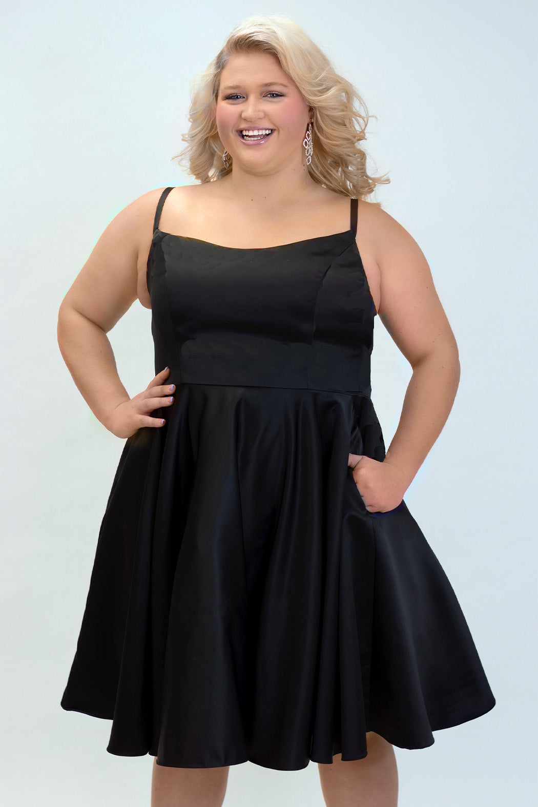 Sydneys Closet CE2401 Short A Line Cocktail Plus Size Dress