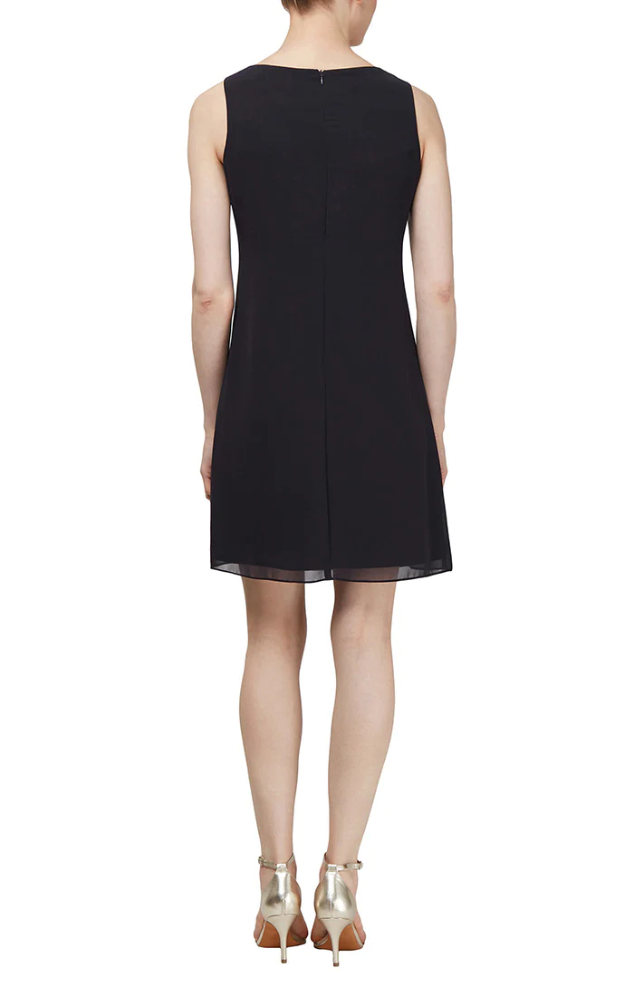 Faded Rose SL Fashions 112806 Short Sleeveless Chiffon Dress for $139.0 ...