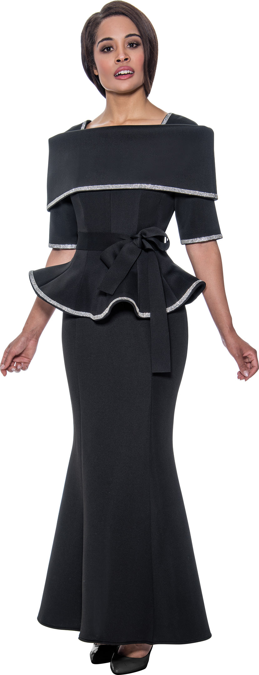 Divine Apparel SL1692 Long Mother of the Bride Peplum Dress The Dress Outlet Divine Apparel SL1692 Long Mother of the Bride Peplum Dress The Dress Outlet