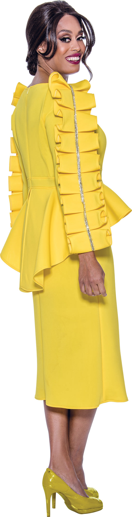 Divine Apparel SL1771W Plus Size Formal Mother of the Bride Midi Dress
