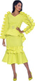 Plus Size Dresses Ruffle Plus Size Mother of the Bride Long Sleeve Dress Lime