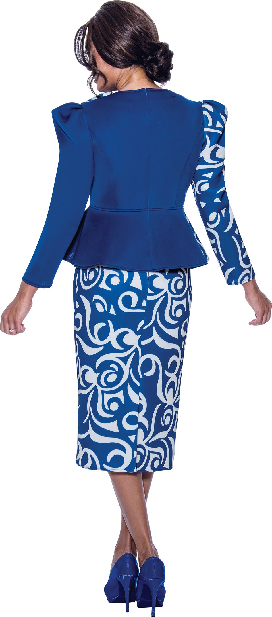 Divine Apparel SL1922W Plus Size Formal Mother of the Bride Printed Dress